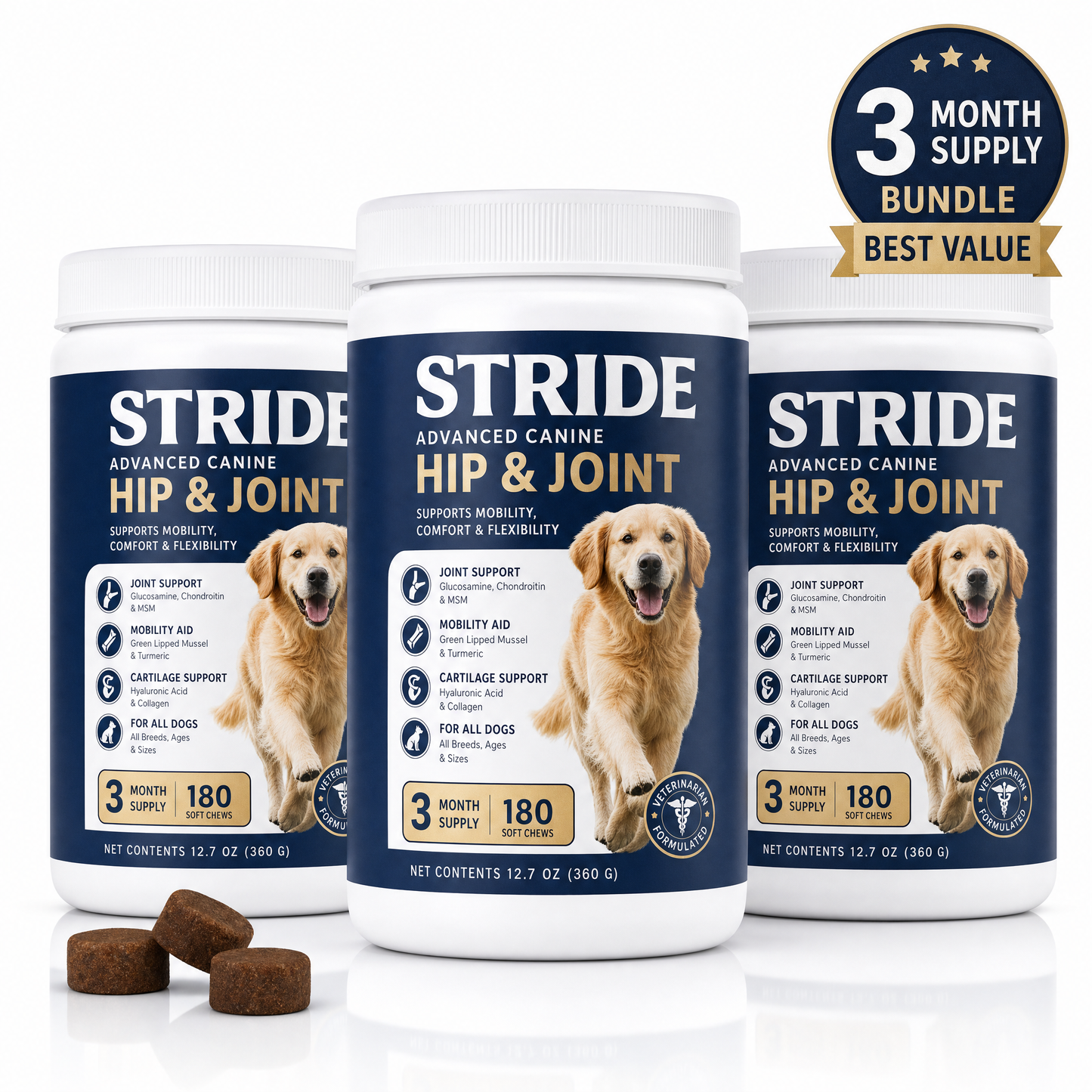 Stride — Advanced Hip & Joint Soft Chews for Dogs